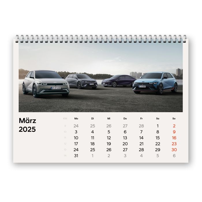Hyundai Monatswandkalender 2025