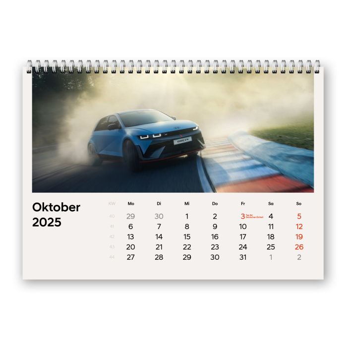 Hyundai Monatswandkalender 2025